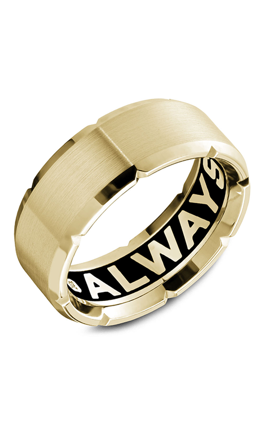 18K Yellow Gold Gents Round Wedding Band