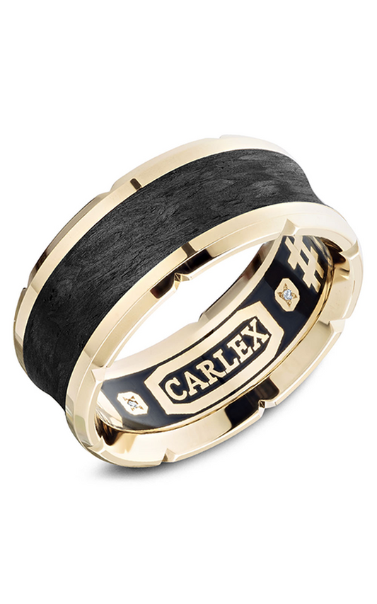 14K Yellow Gold Gents Round Wedding Band