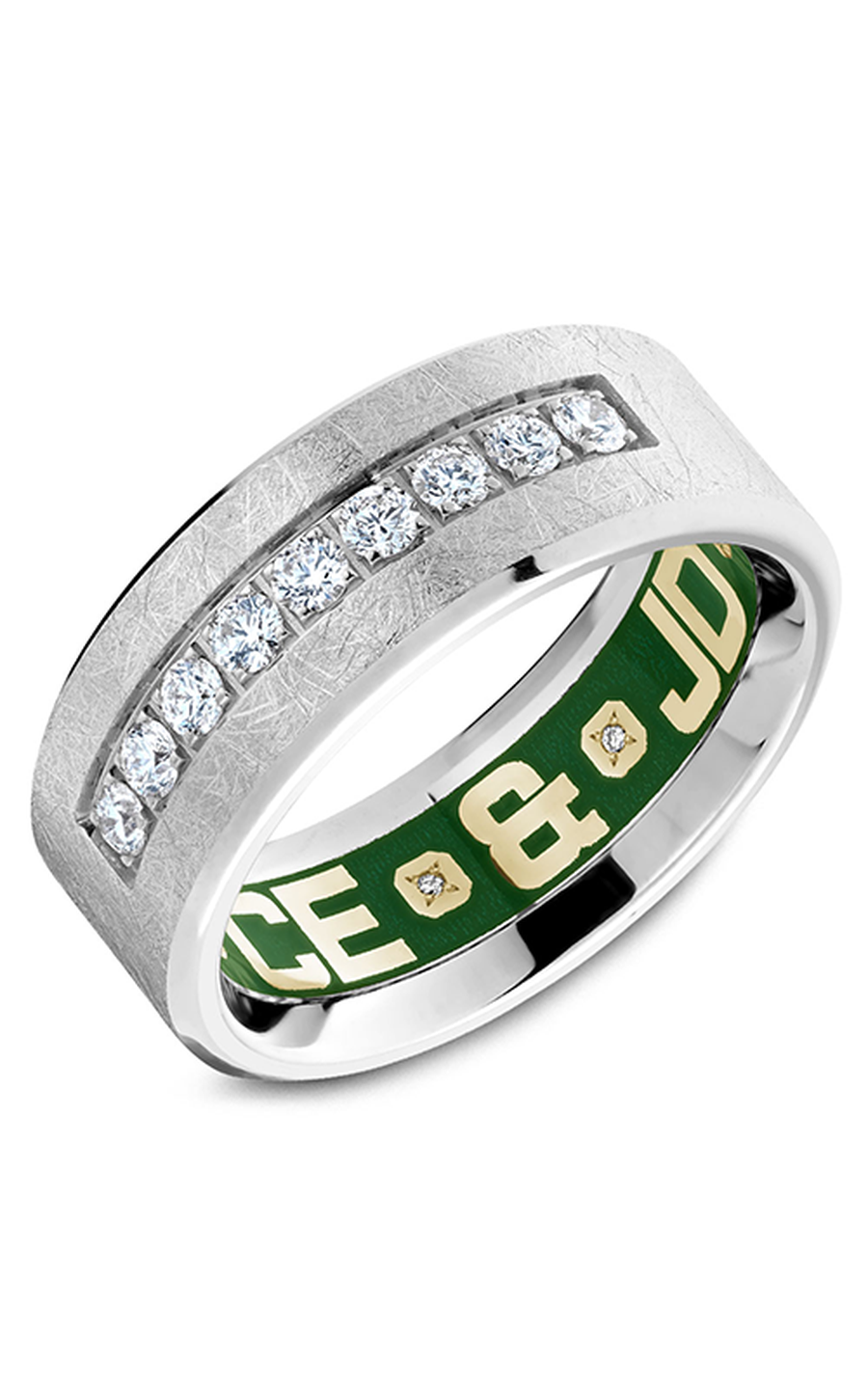 Platinum (950) Gents Round Wedding Band