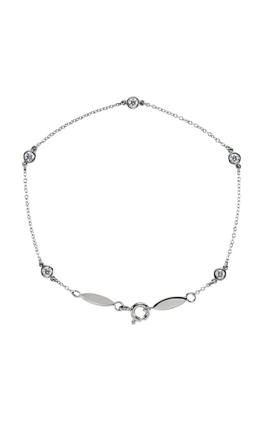 Stuller Diamond Bracelet 651577, 14K White Gold, 0.33 ct