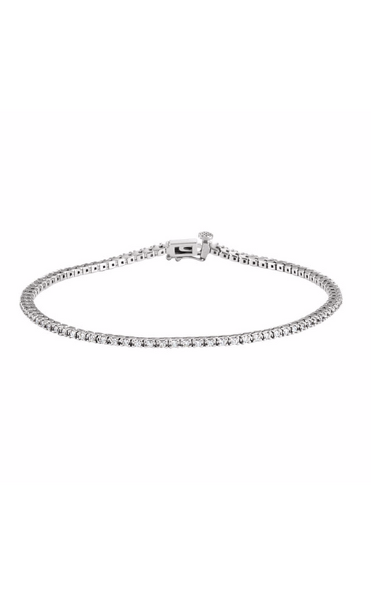 Stuller Diamond Bracelet 67410, 14K White Gold, 0.88 ct