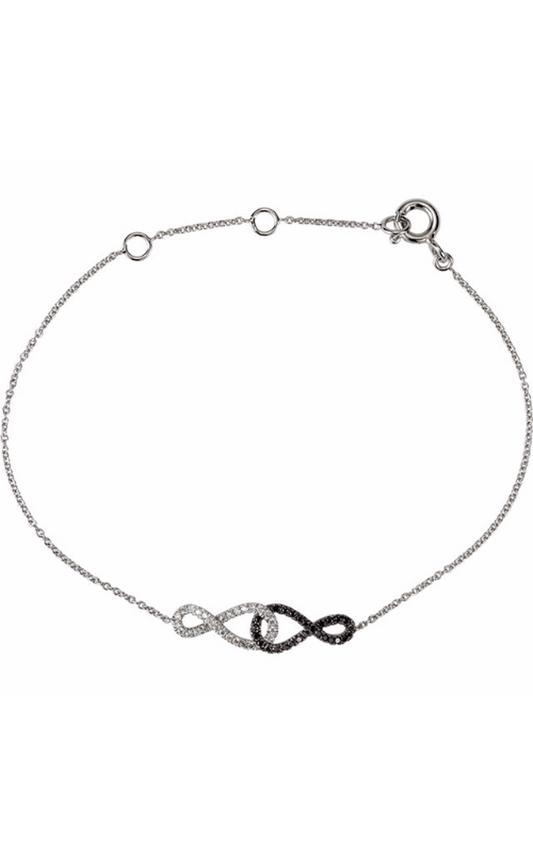 Stuller Diamond Bracelet 650236, 14K White Gold, 0.20 ct