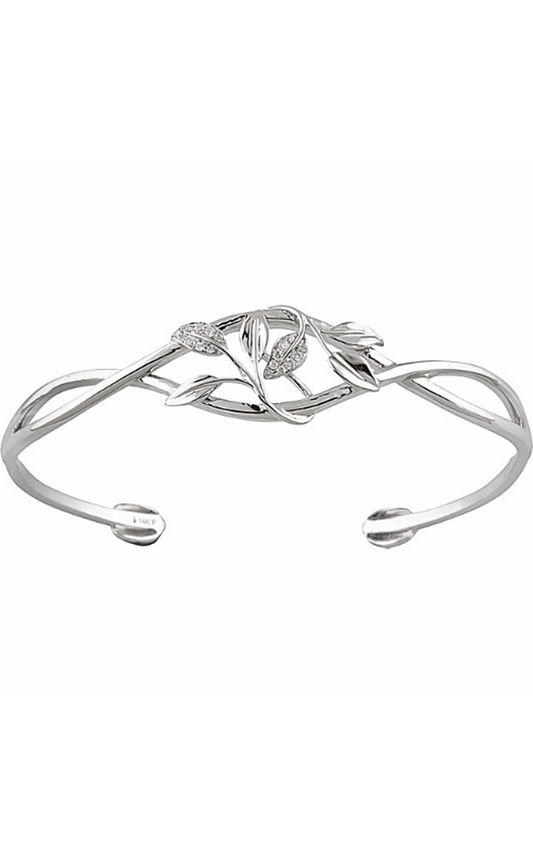 Stuller Diamond Bracelet 650886, 14K White Gold, 0.05 ct