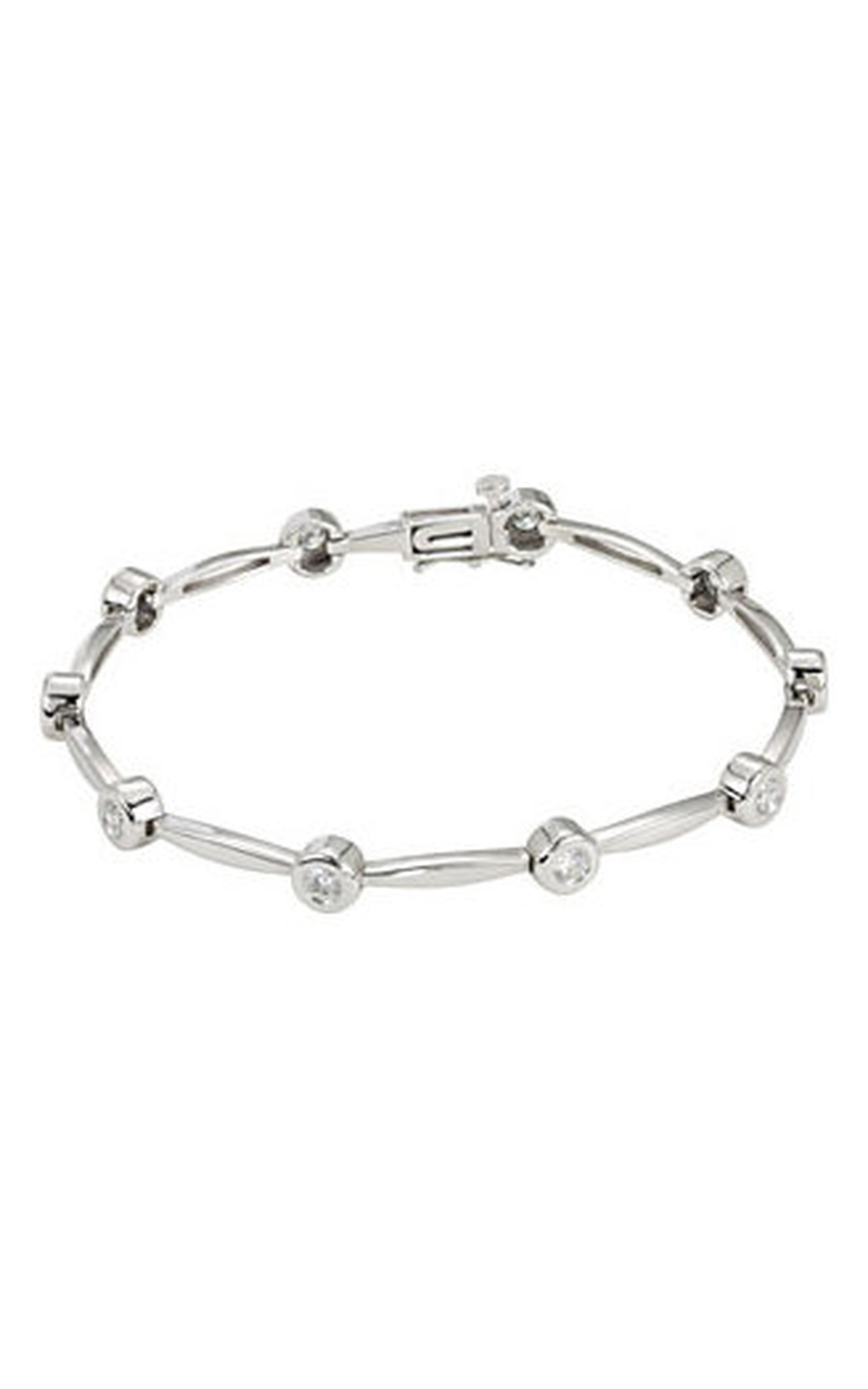 14K White Gold Diamond Bracelet