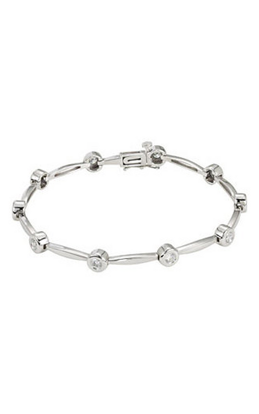 14K White Gold Diamond Bracelet