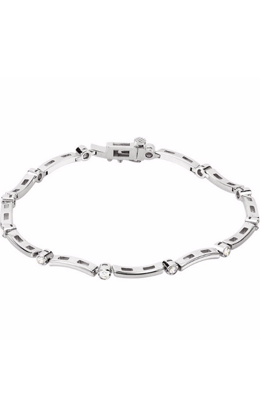 Stuller Diamond Bracelet BRC658, 14K White Gold, 0.50 ct
