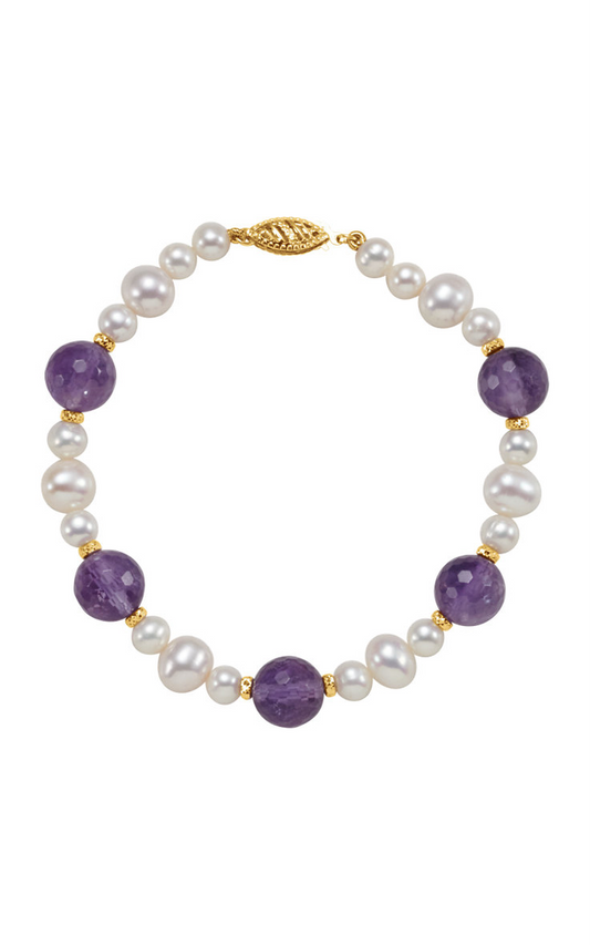 Stuller Pearl Bracelet 650159, 14K Yellow Gold