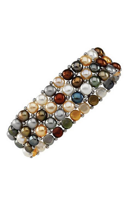 Stuller Pearl Bracelet 63924, Sterling Silver (925)