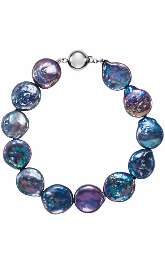 Stuller Pearl Bracelet 67193, Sterling Silver (925)