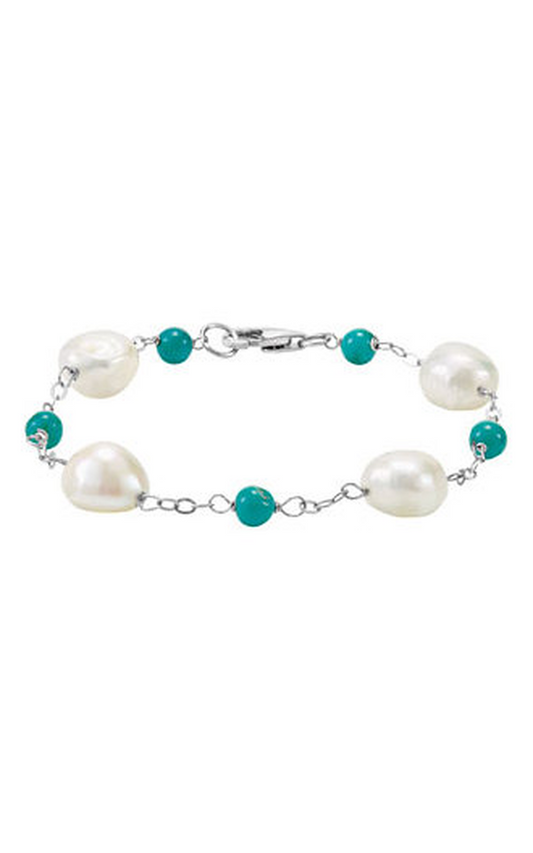Stuller Pearl Bracelet 69344, Sterling Silver (925)