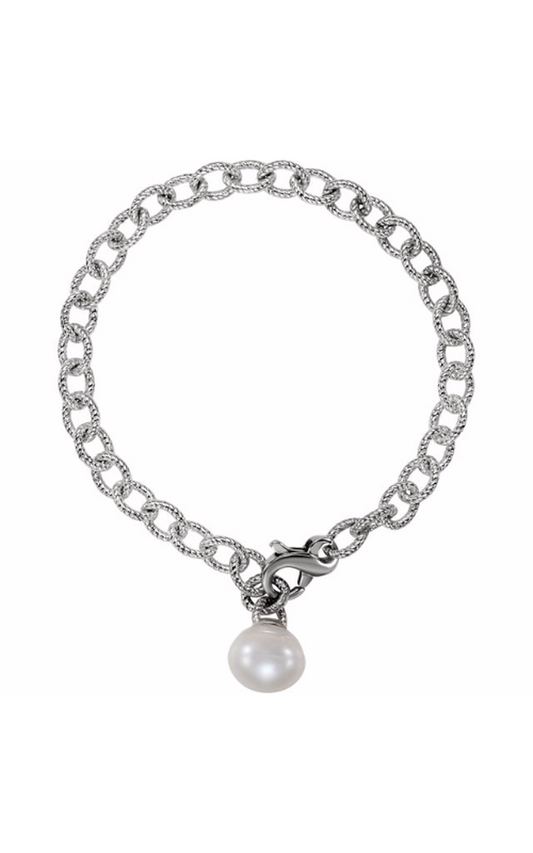 Stuller Pearl Bracelet 68180, Sterling Silver (925)