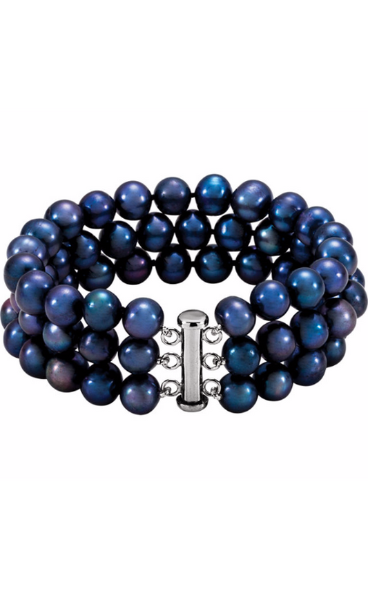 Stuller Pearl Bracelet 67263, Sterling Silver (925)