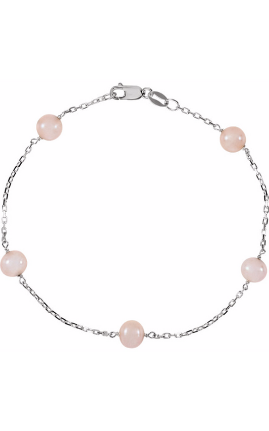 Stuller Pearl Bracelet CH351, Sterling Silver (925)