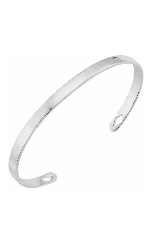 14K White Gold Cuff Bracelet
