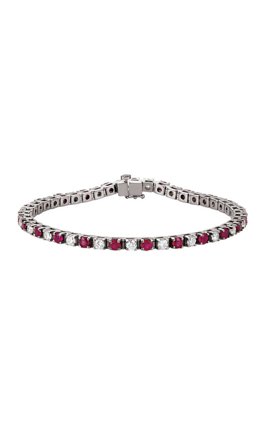 Stuller Gemstone Bracelets 62076, 14K White Gold, 2.33 ct