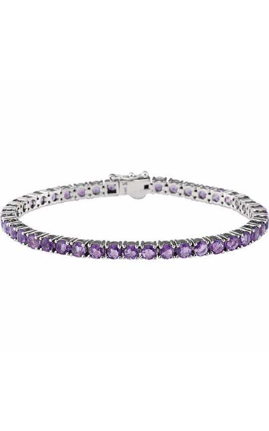 Stuller Gemstone Bracelet 651205, 14K White Gold