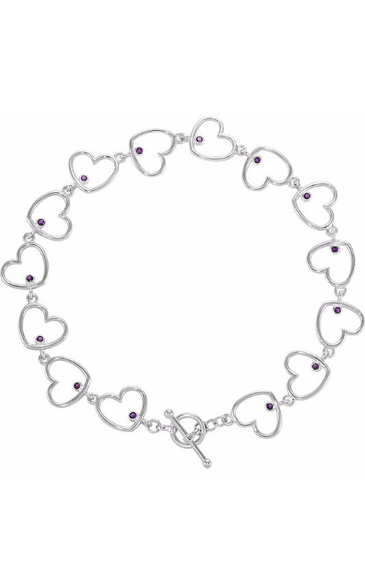 Stuller Gemstone Bracelets BRC746, Sterling Silver (925)