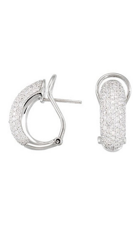 14K White Gold Diamond Earring