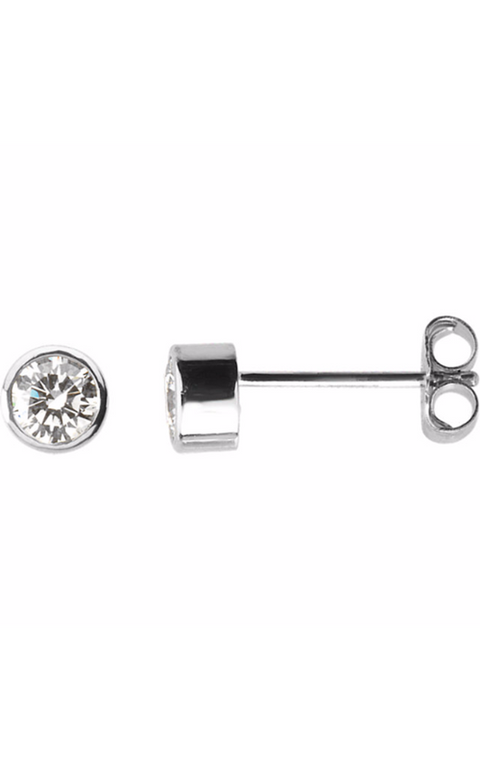 Platinum Diamond and Stud Earring