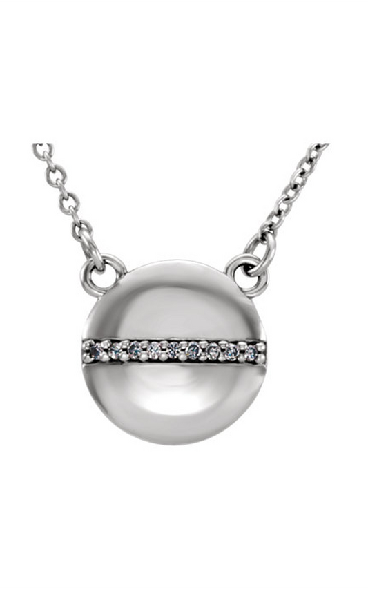 14K White Gold Diamond Necklace