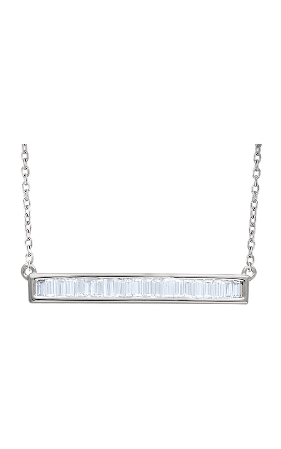 14K White Gold Diamond Necklace