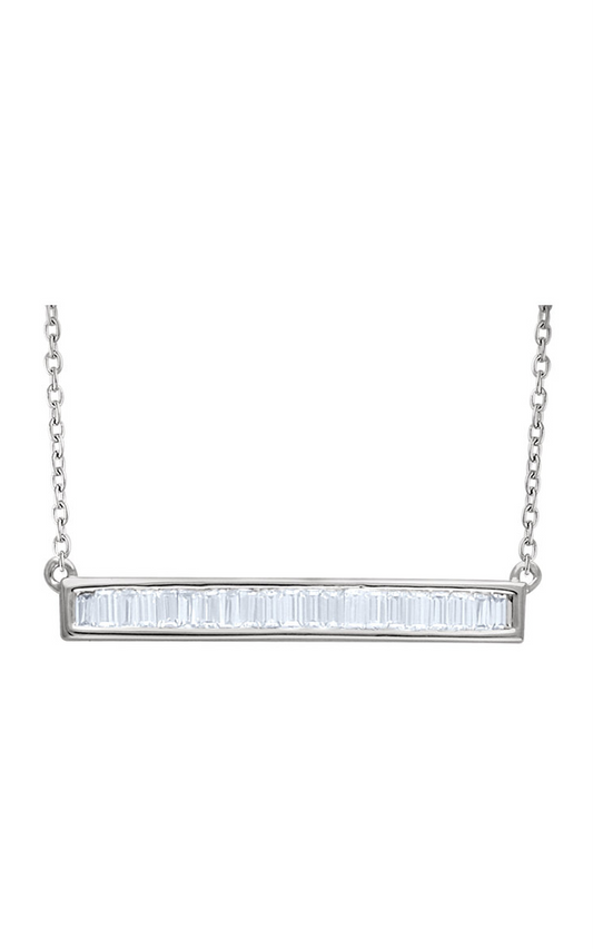 14K White Gold Diamond Necklace