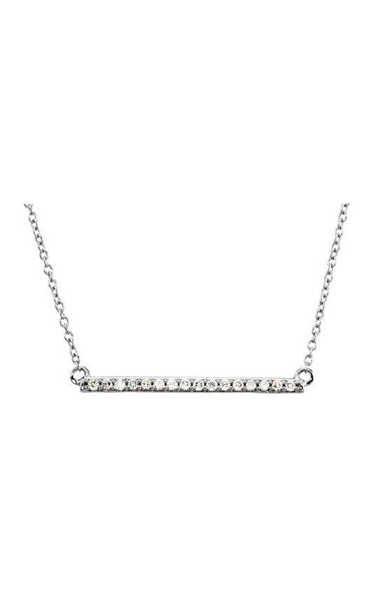 14K White Gold Diamond Necklace