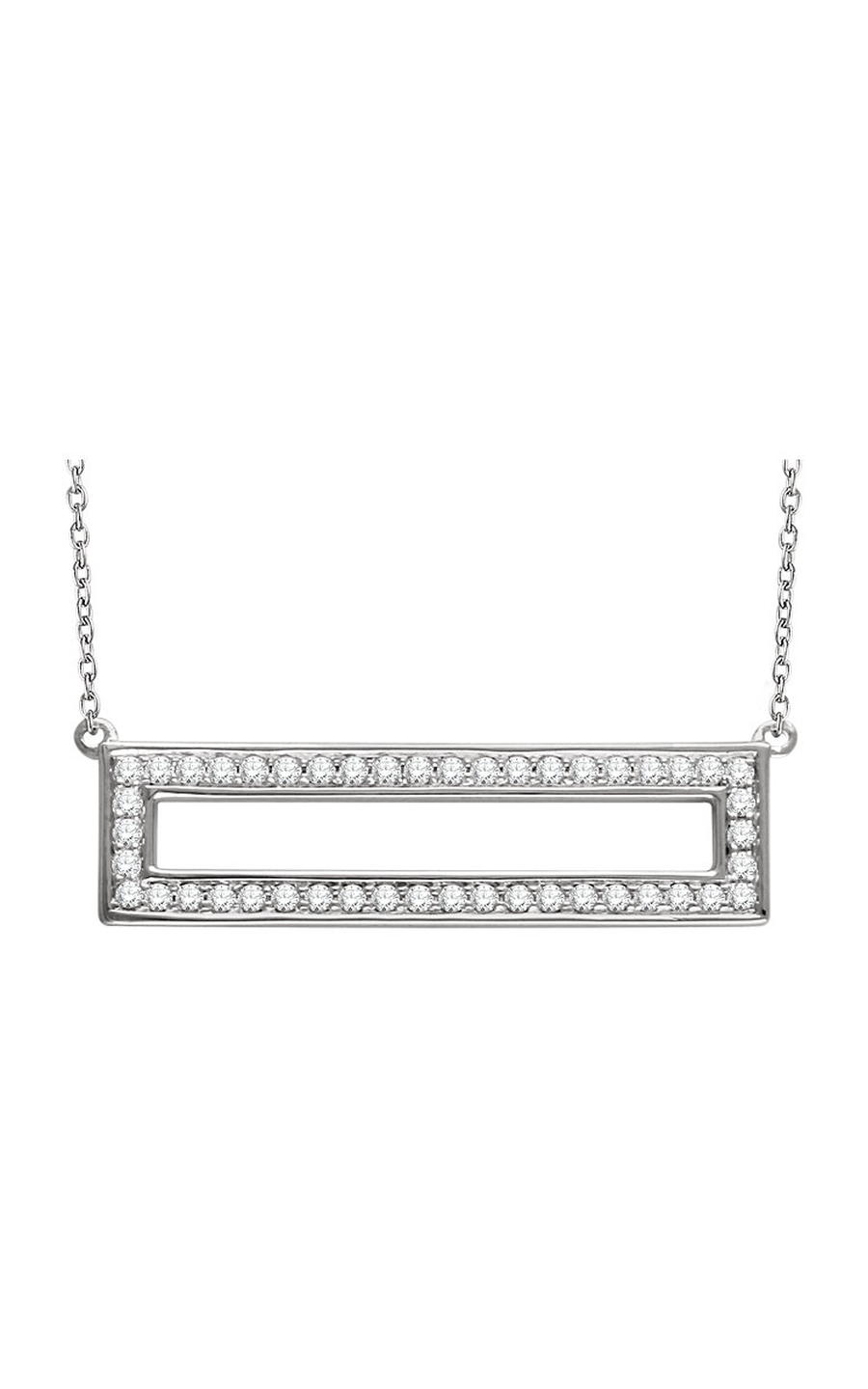 14K White Gold Diamond Necklace