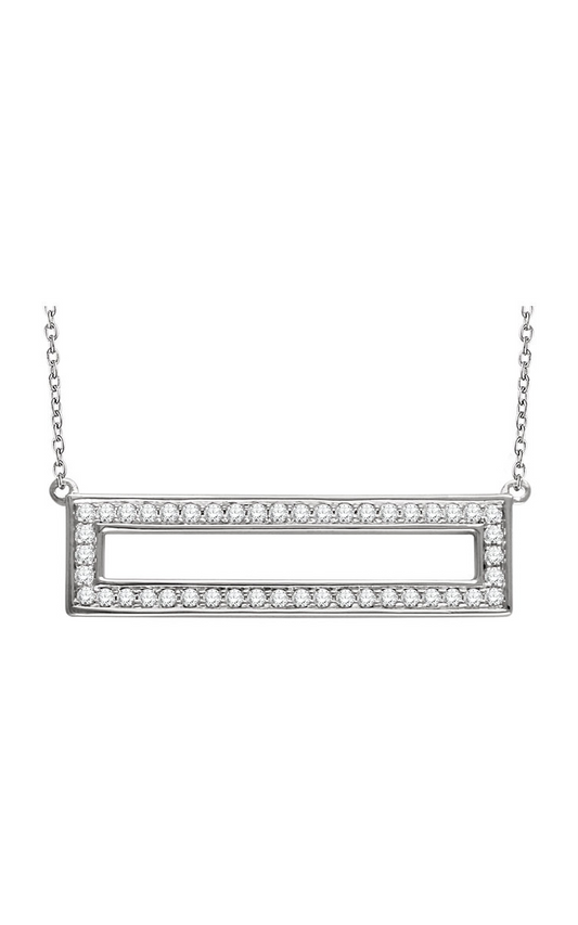 14K White Gold Diamond Necklace