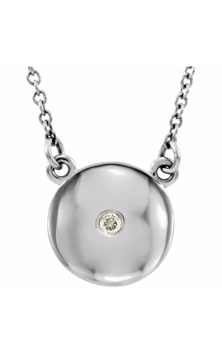 14K White Gold Diamond Necklace