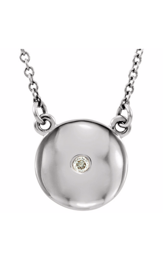 14K White Gold Diamond Necklace
