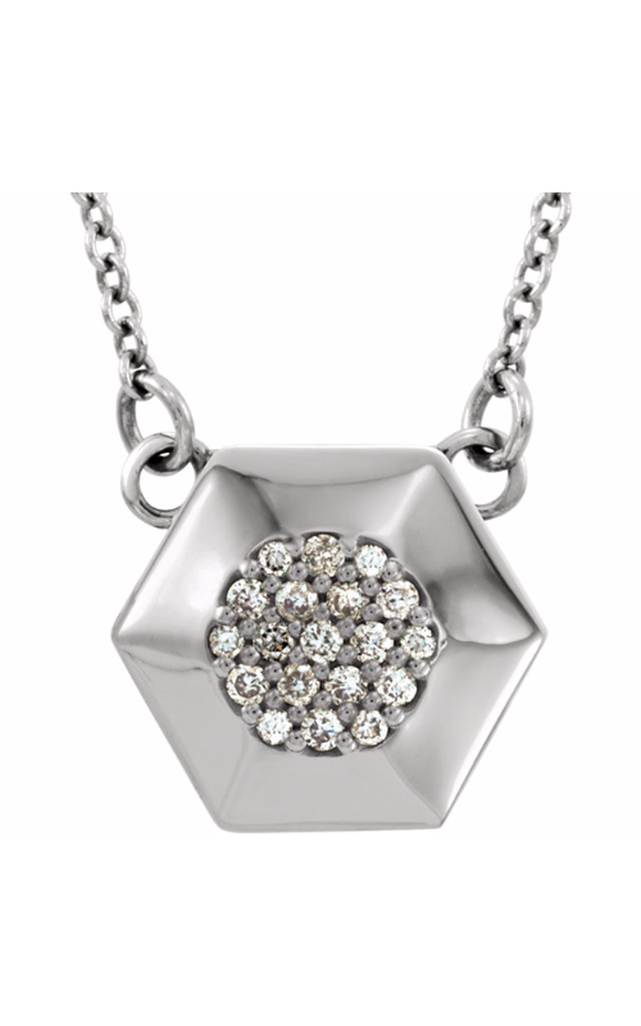 14K White Gold Diamond Necklace