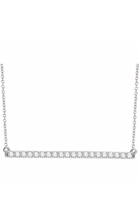 14K White Gold Diamond Necklace