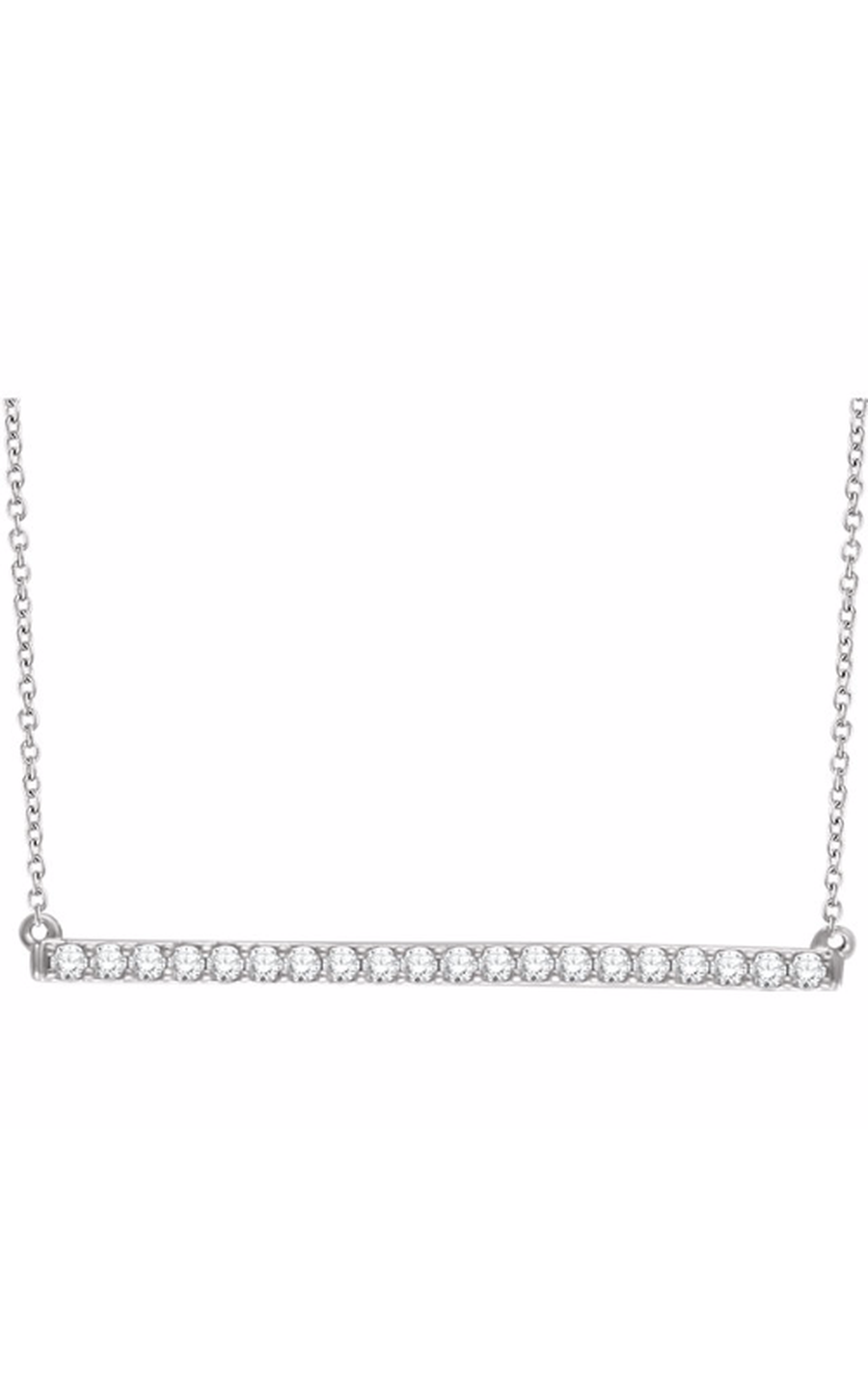 14K White Gold Diamond Necklace