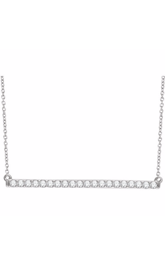 14K White Gold Diamond Necklace