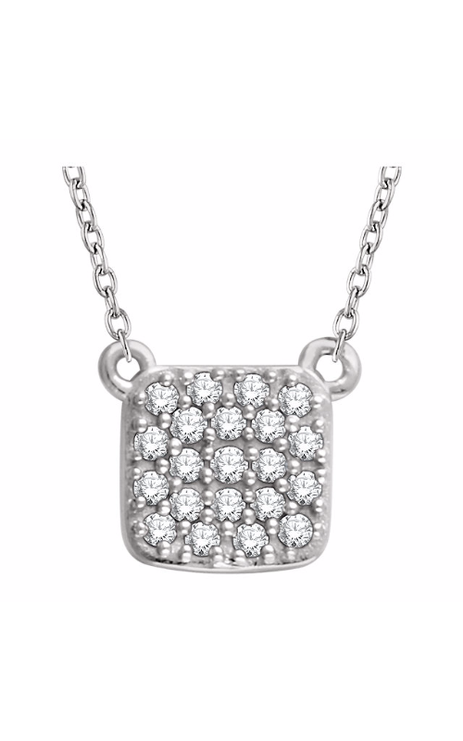 14K White Gold Diamond Necklace