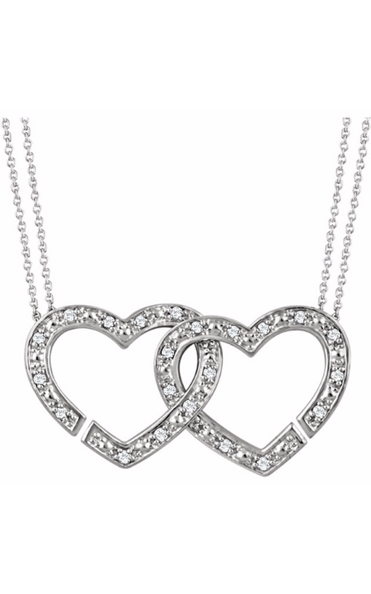 Sterling Silver (925) Diamond Necklace