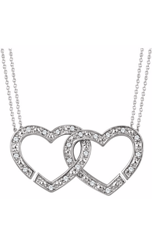 Sterling Silver (925) Diamond Necklace
