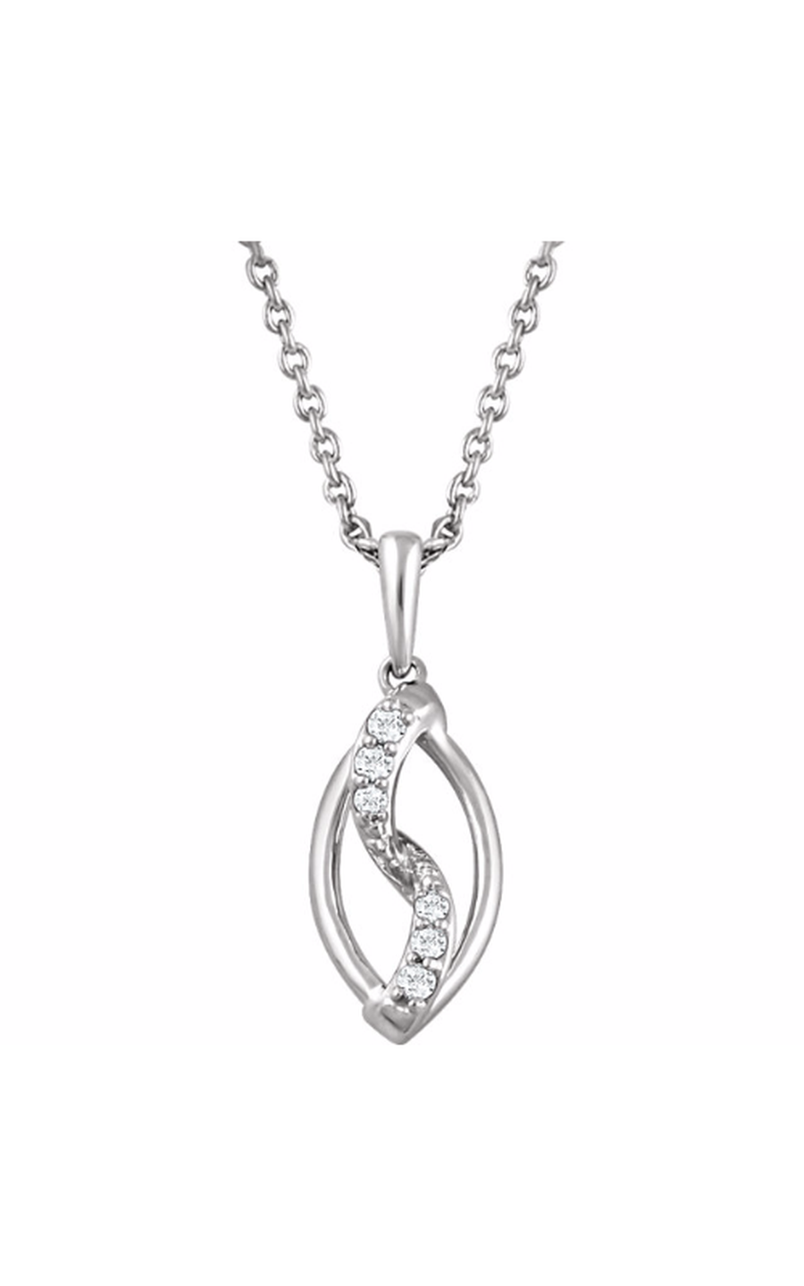 Sterling Silver (925) Diamond Necklace