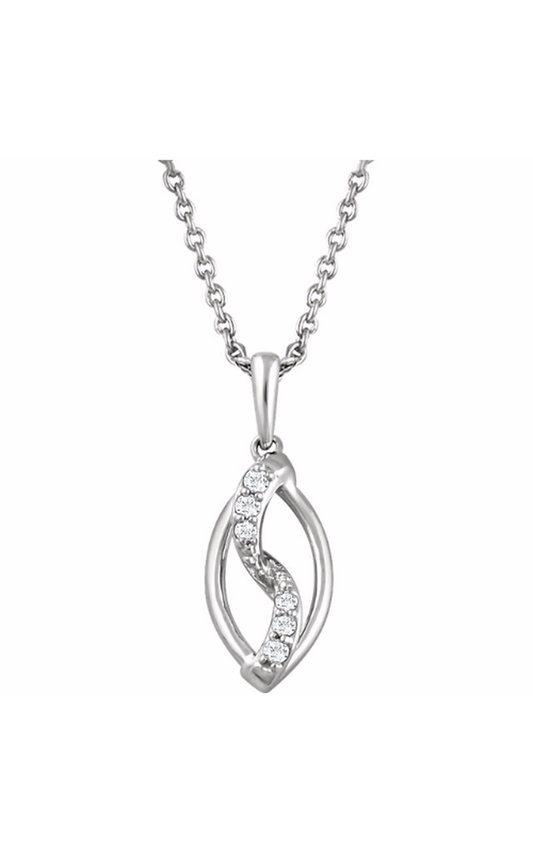 Sterling Silver (925) Diamond Necklace