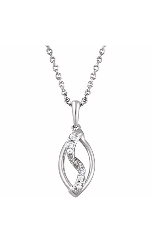 Sterling Silver (925) Diamond Necklace