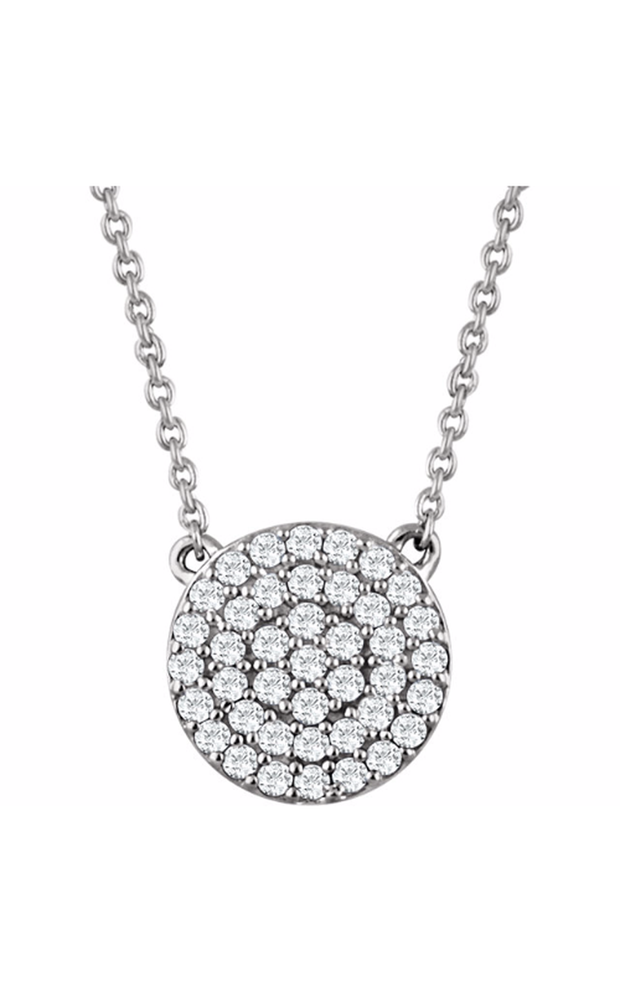 14K White Gold Diamond Necklace