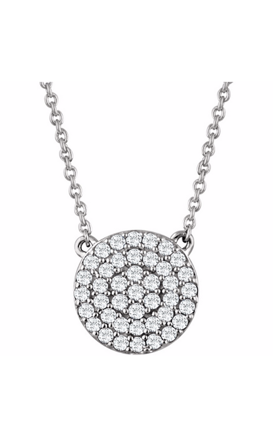 14K White Gold Diamond Necklace