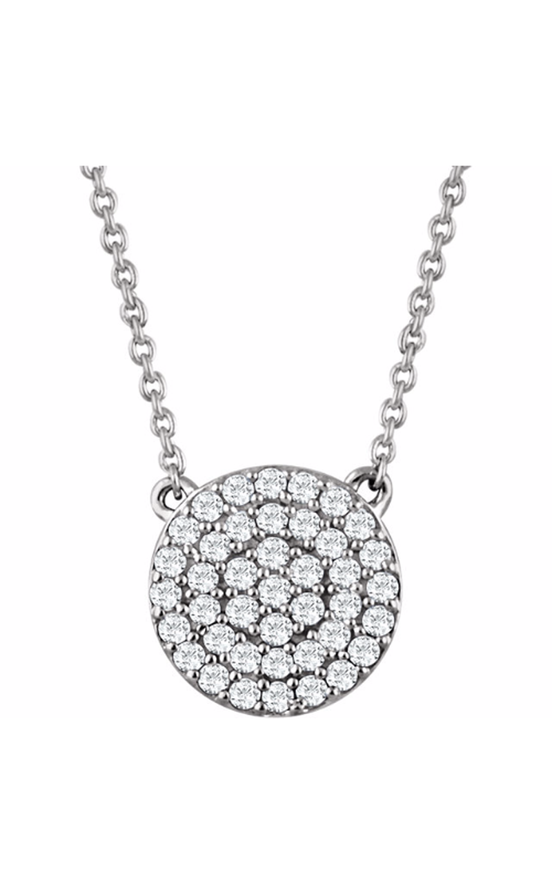 14K White Gold Diamond Necklace