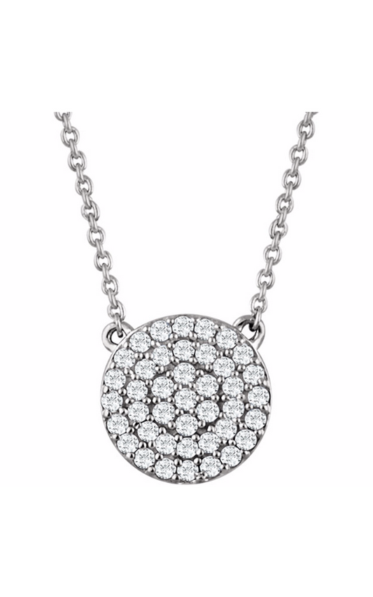 14K White Gold Diamond Necklace