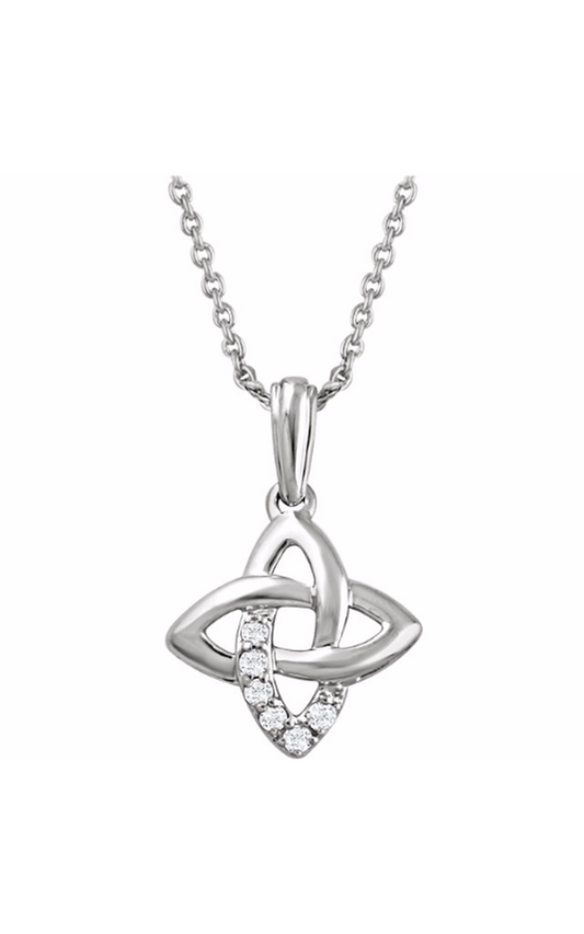 Sterling Silver (925) Diamond Necklace