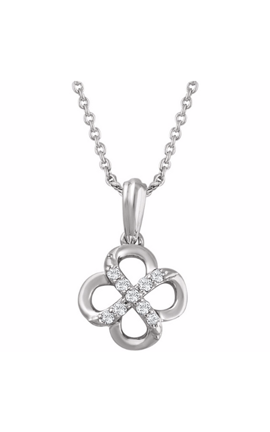 Sterling Silver (925) Diamond Necklace