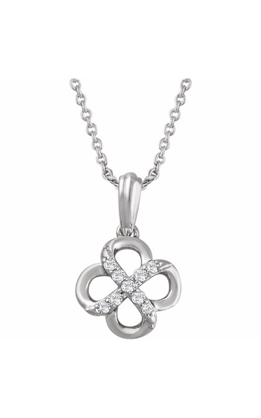 Sterling Silver (925) Diamond Necklace