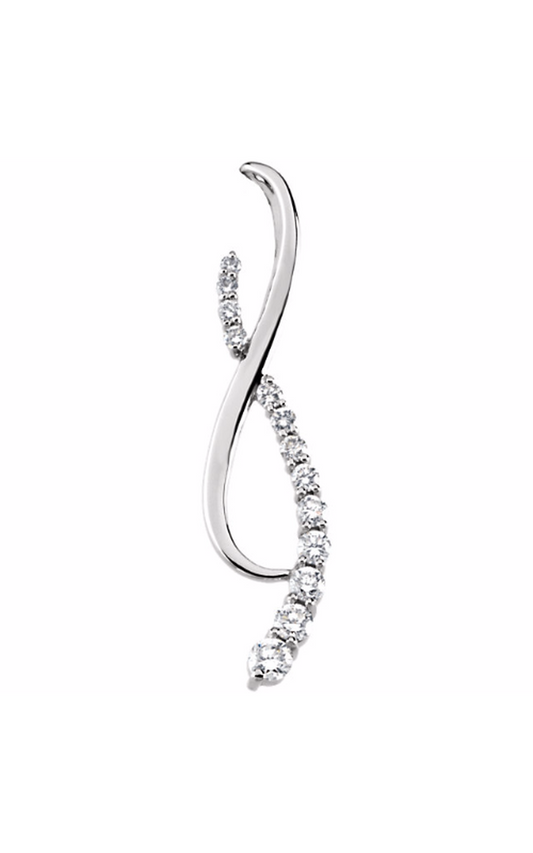 14K White Gold Diamond Necklace