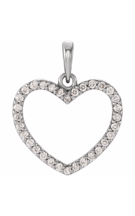 14K White Gold Diamond Necklace